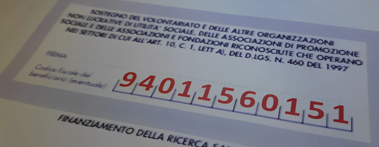 immagine sostieni avis con codice fiscale